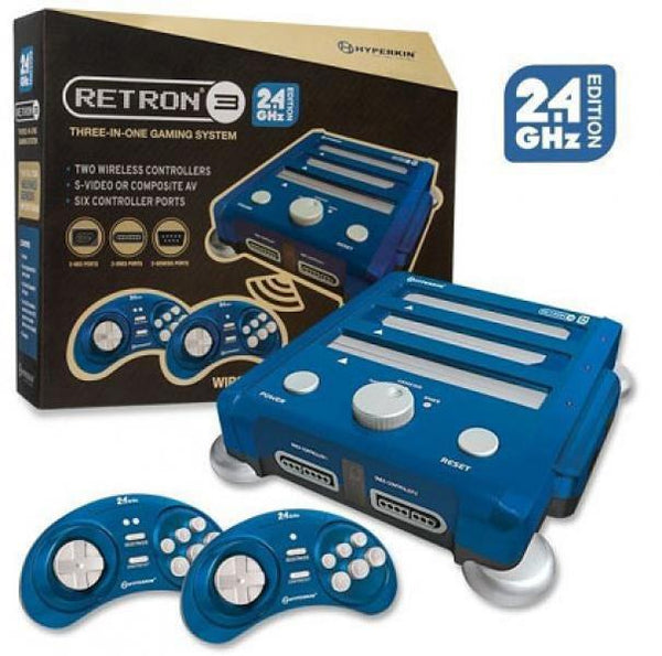 SNES NES SNES SG - RetroN 3 - HW - 3 in 1 system - NEW 2015 - 2.4G edition - BLUE - NEW