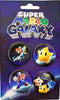 Gamer Pin / Button - Nintendo - Super Mario Galaxy - 4 pack