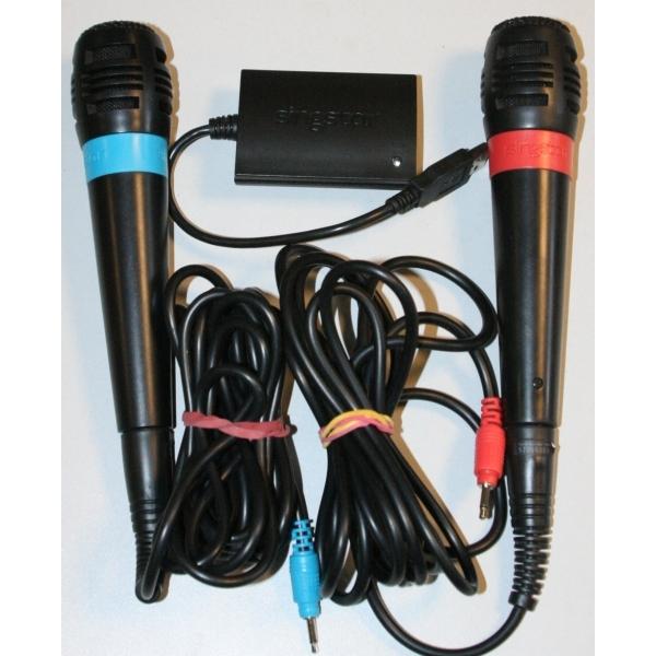 PS3 Singstar Wired Microphones - set of 2 - USED