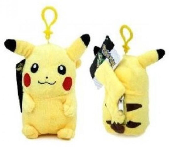 Plush - Nintendo - Pokemon - Black & White - Pikachu - mini plush with clip & zipper - 5.5 in - 2012