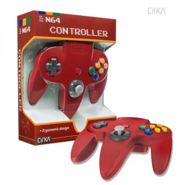 N64 Controller (3rd) NEW - Cirka - Original Style - Hyperkin - RED