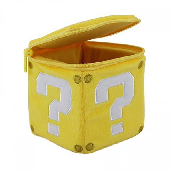 Plush - Nintendo - Super Mario - Question Mark Block with Compartment - yellow - 5 in