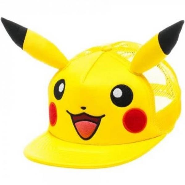 Gamer Hat - Nintendo - Pokemon - Pikachu big face with ears - yellow