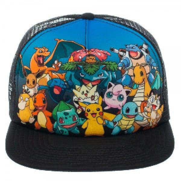 Gamer Hat - Nintendo - Pokemon - group sub foam - trucker style - black