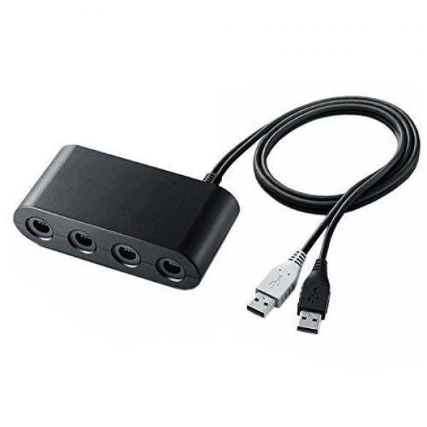 WiiU NS Gamecube 4 port controller adapter for Wii and WiiU (3rd) NEW Tomee