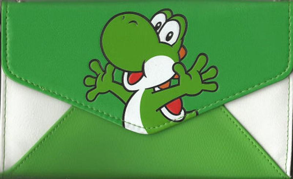 Gamer Wallet - Nintendo - Yoshi - Juniors - envelope wallet - white & green with chain