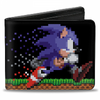 Gamer Wallet - Sonic the Hedgehog - Sonic running with rings - Bifold Wallet - NEW
