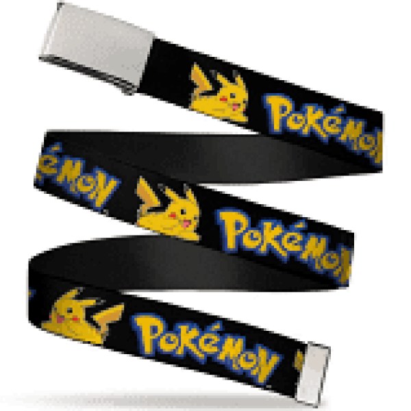 Belt - Nintendo - Pokemon - Pokeball - Web Belt 1.25 - Black Metal version - NEW