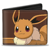 Gamer Wallet - Nintendo - Pokemon - bifold - Eevee face - NEW