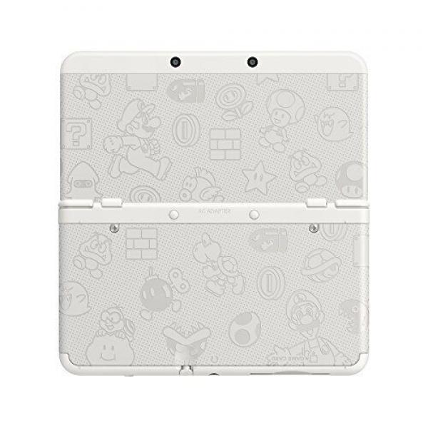 3DS F - NDS 7 Nintendo N3DS HW - USED - White Super Mario Edition - Better 3D with face tracking - 2015 - white casing with various mario characters