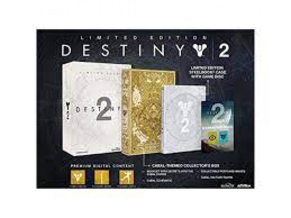 XB1 Destiny 2 - Limited Edition - game in steelbook, postcards, stickers, small gold cabal military pawns, cabal lenticular, in a collector box - DLC MAY NOT BE INCLUDED - USED