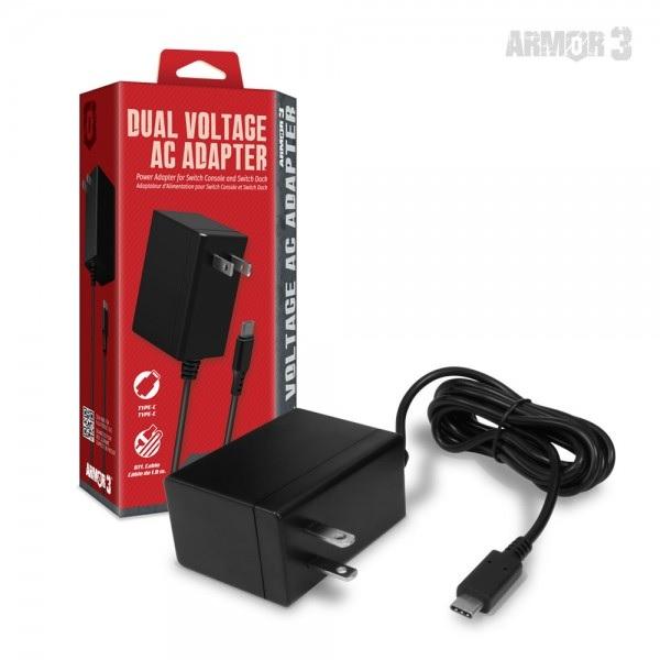 NS Switch - AC Adapter - For Console or Dock - (3rd) Armor 3 - Hyperkin - NEW