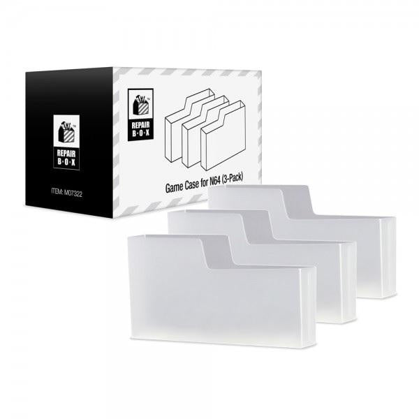 N64 Plastic Game Case covers (3-pack) - (3rd) Repair Box - NEW