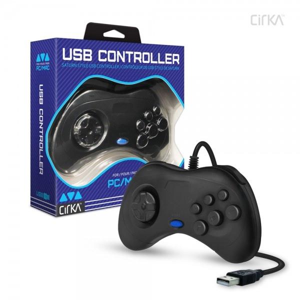 SAT PC USB Controller - Saturn classic style - NEW - Cirka Hyperkin - black