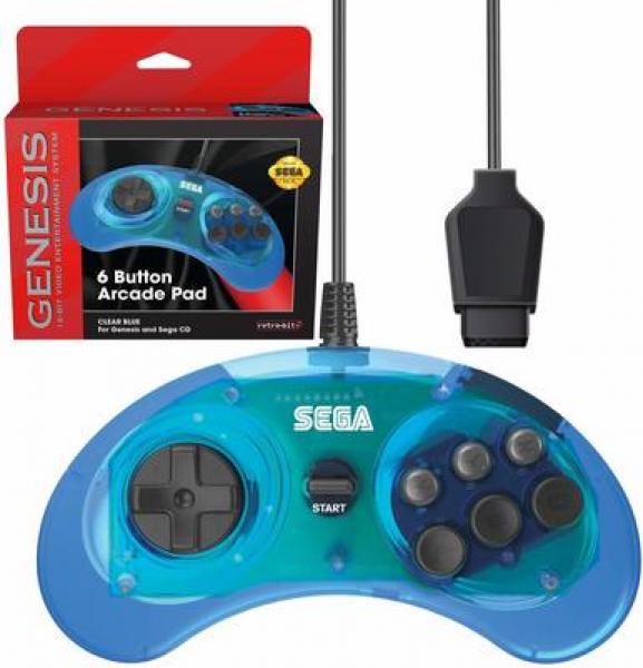 SG controller (1st) 6b - Sega RetroBit - Blue - NEW