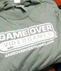 Game Tshirt - GAME OVER - logo with outline - (military green) - ADULT - LARGE