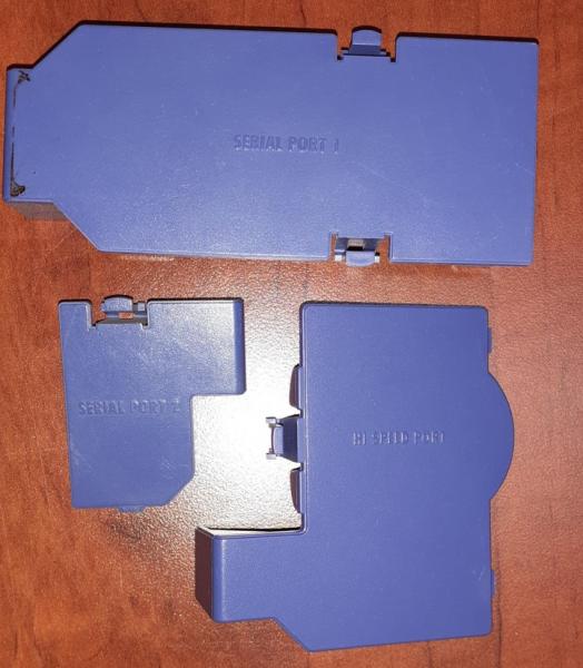 Repair Part - GC Nintendo Gamecube - Expansion port cover lids - COMPLETE SET OF 3 - USED - Indigo