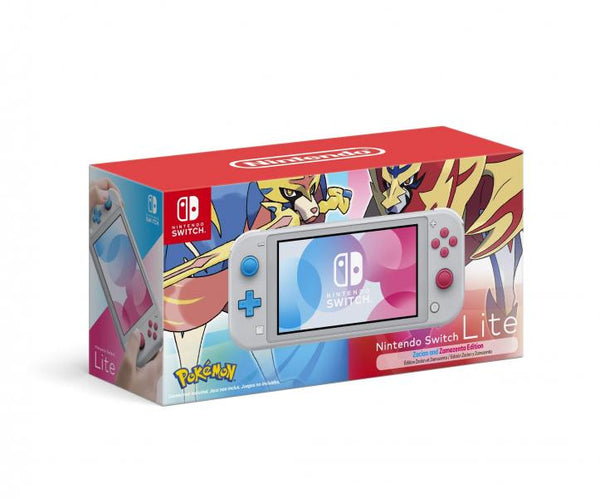 NS F Nintendo Switch LITE System HW - Pokemon - Zacian and Zamazenta edition - CORE SYSTEM ONLY - NO DOCK OR ACC - ONLY CHARGE CABLE INCLUDED - COMPLETE IN BOX - USED