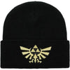 Gamer Hat - Nintendo Zelda - triforce - black with gold shiny logo - Beanie hat