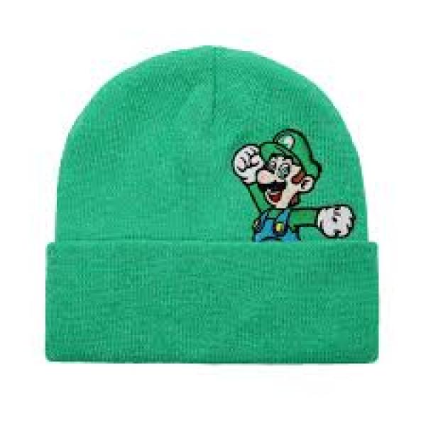 Gamer Hat - Nintendo Beanie hat - Peekaboo Luigi - green