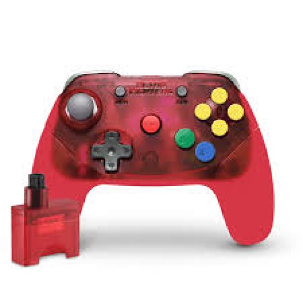 N64 Controller (3rd) WIRELESS Brawler64 - Retro Fighters - NEW - RED