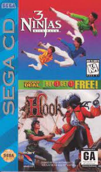 SGCD Double Deal 3 Ninjas Kickback / Hook - complete with case and both manuals - USED