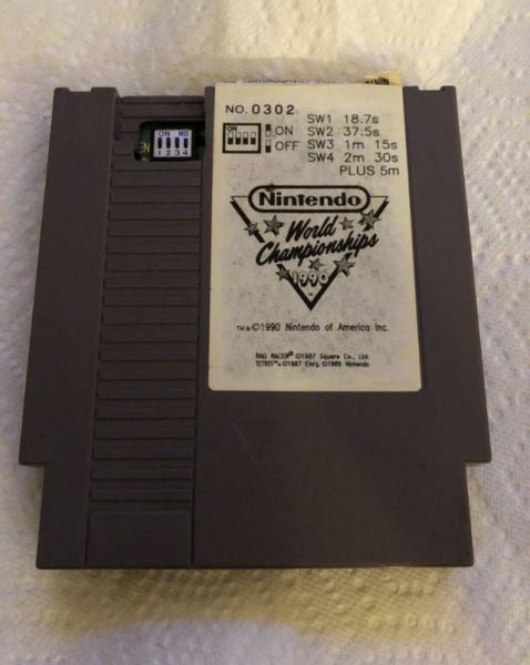 NES Nintendo World Championships - 1990 - original cartridge - SUPER RARE - White Label - USED