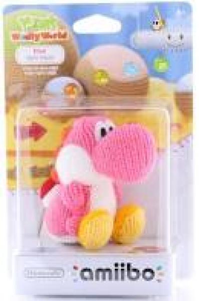 Amiibo - Yarn - Pink Yarn Yoshi - Yoshis Wooly World - Super Mario World - Pink Dino guy made out of YARN - BRAND NEW and SEALED