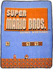 Gamer Gear - Plush Throw Blanket - 48in x 60in - Nintendo - NES Super Mario Bros screen - NEW