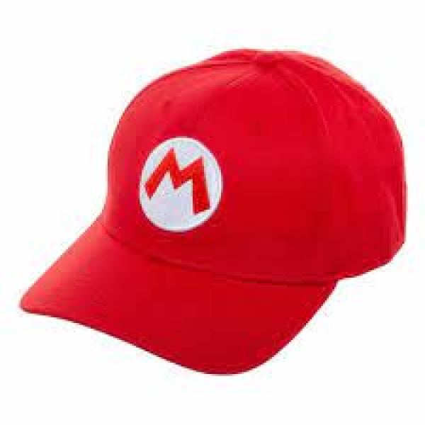 Gamer Hat - Nintendo - Super Mario - Flex Fit - RED hat with M - NEW