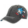 Gamer Hat - Sonic The Hedgehog - Pigment dye side art - gray - sonic on side - NEW