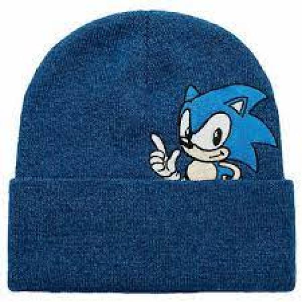Gamer Hat - Sonic the Hedgehog - peek a boo beanie - blue - NEW