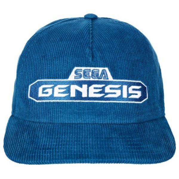 Gamer Hat - SEGA - Genesis logo - blue corduroy - NEW