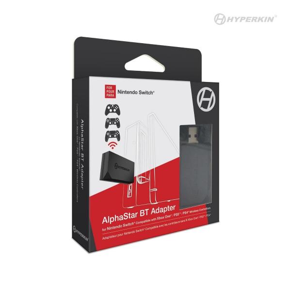 NS AlphaStar BT Bluetooth controller adapter (3rd) Hyperkin - allows you to use XSX PS4 PS5 controllers on Nintendo Switch - NEW