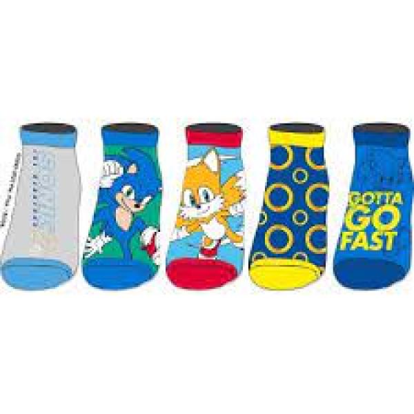 Gamer Gear - Sonic The Hedgehog 2 - ANKLE socks - 5 pack - NEW