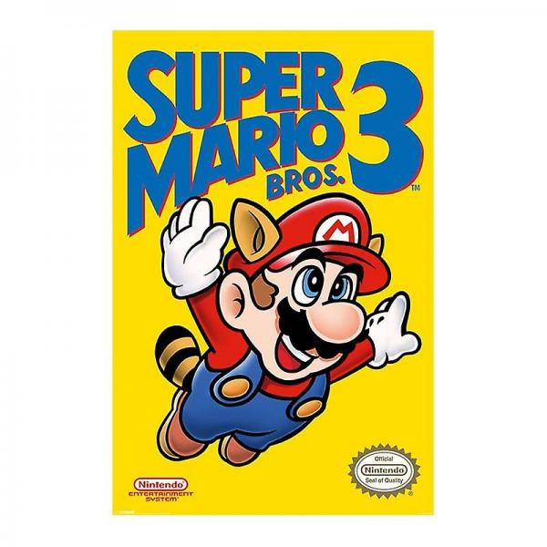 Gamer Gear - POSTER - 24x36 - flat frame-ready - Nintendo - Super Mario Bros 3 cover