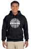Game Tshirt - LONG SLEEVE HOODIE - GAME OVER - logo with ball of controllers - (Black) - ADULT - LARGE