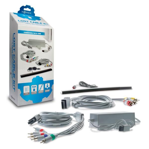 Wii Nintendo Wii - Lost Cable Kit - includes AC adapter, sensor bar, AV cable, and Component video cable (3rd) Tomee Hyperkin - NEW