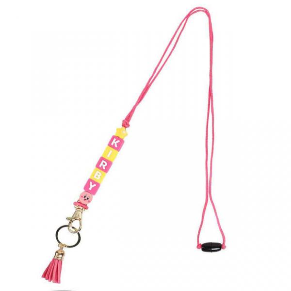 Lanyard - Nintendo - Kirby - Acrylic Beaded charm - NEW
