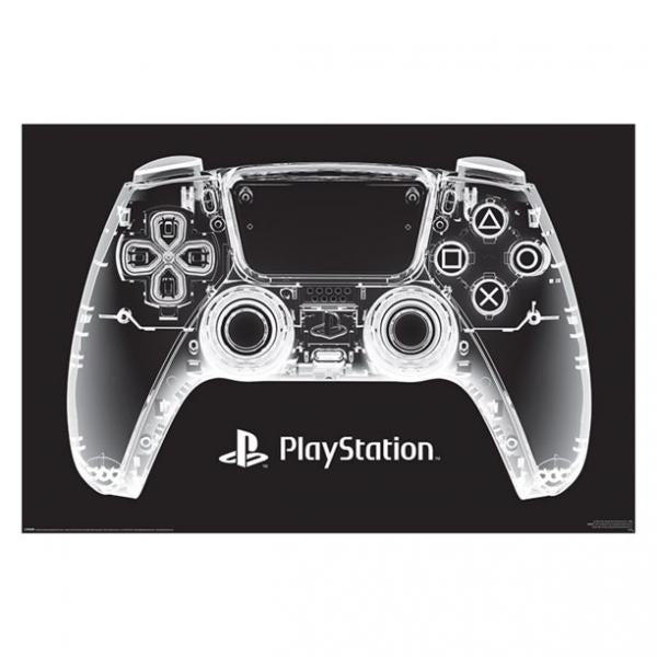 Gamer Gear - POSTER - 24x36 - flat frame-ready - Sony - Playstation - xray PS5 controller
