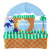 Gamer Hat - SEGA - Sonic the Hedgehog - classic landscape Green Hill zone with loop & rings - Beanie hat