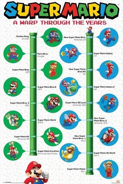 Gamer Gear - POSTER - 24x36 - flat frame-ready - Nintendo - Super Mario - a Warp Through