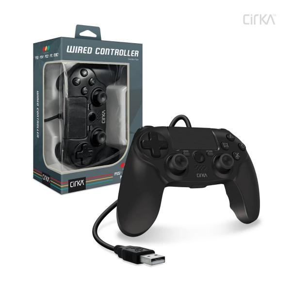 PS4 PS3 PC USB Controller - (3rd) Cirka - wired controller - Hyperkin - BLACK - NEW