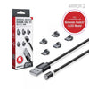 NS PS4 PS5 XB1 Universal Magnetic Charging Cable set - Type C - Micro USB - (3rd) Armor3 - NEW Black