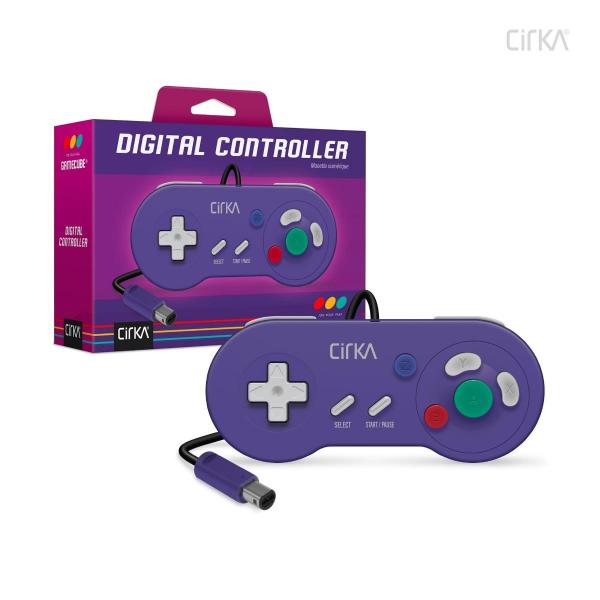 GC Controller (3rd) Wired - Cirka - Digital controller - Dpad only / no analog stick - NEW purple