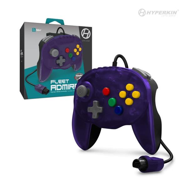 N64 Controller (3rd) NEW - WIRED Admiral controller - Hyperkin - Violet PURPLE - NEW
