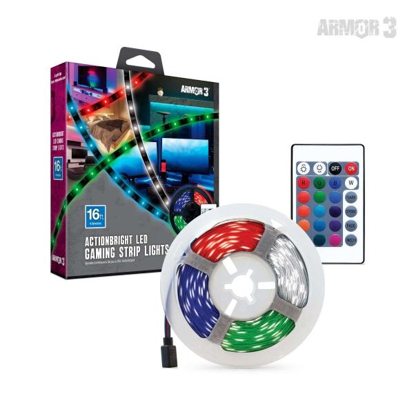 Gamer Gear - Room Decor - Z LED Gaming strip LED lights - Actionbright - 16ft - NEW