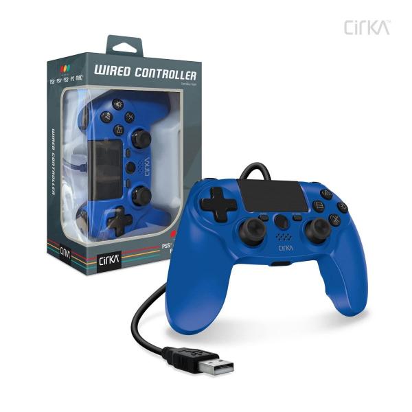 PS4 PS3 PC USB Controller - (3rd) Cirka - wired controller - Hyperkin - BLUE - NEW