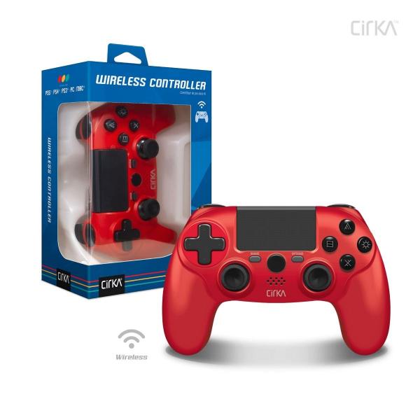 PS4 PS3 PC USB Controller - (3rd) Cirka - WIRELESS controller - Hyperkin - RED - NEW