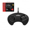 SG controller (1st) 6b - Sega RetroBit - Big 6 - Black - NEW